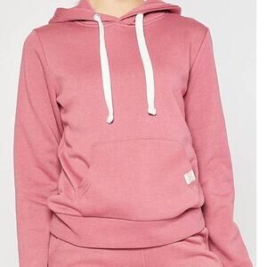 Basic Fleece Pullover Hoodie Begonia Pink